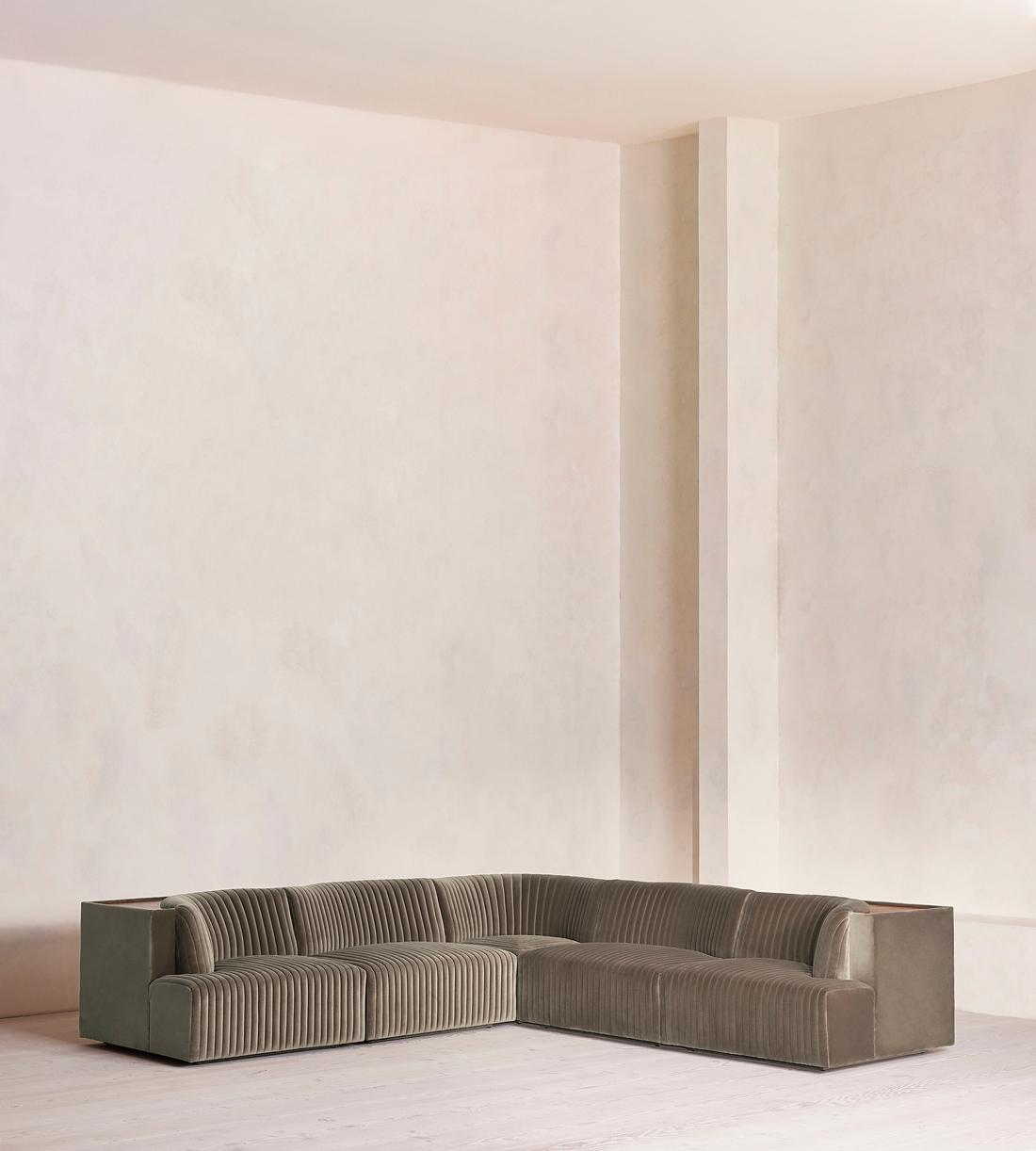 Hamish Modular Sofa - Corner Sofa - Velvet - Taupe - Listing - Image 2