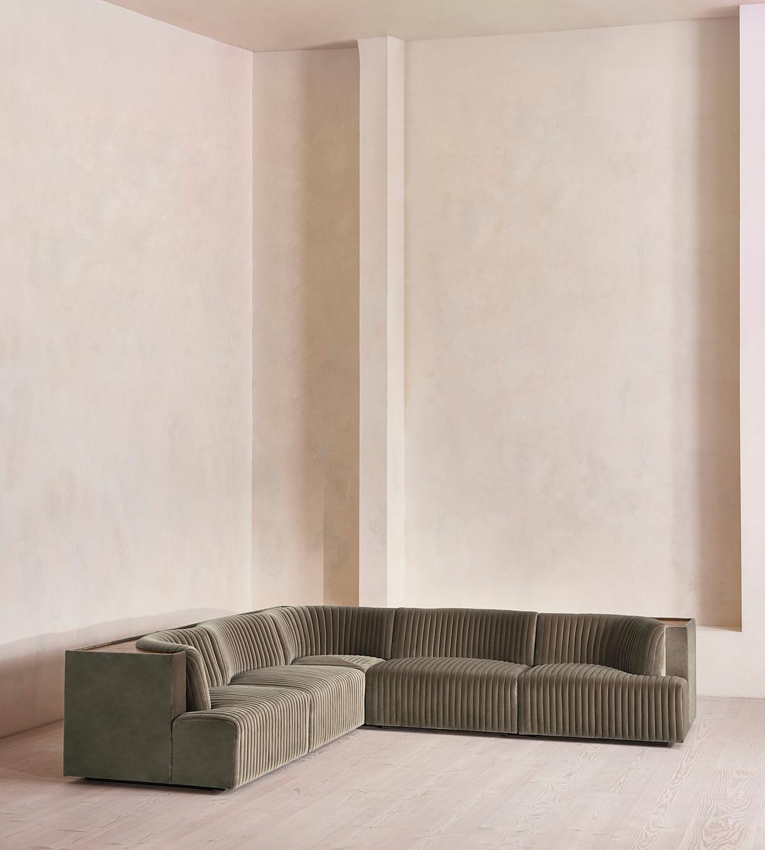 Hamish Modular Sofa - Corner Sofa - Velvet - Taupe - Listing - Image 1