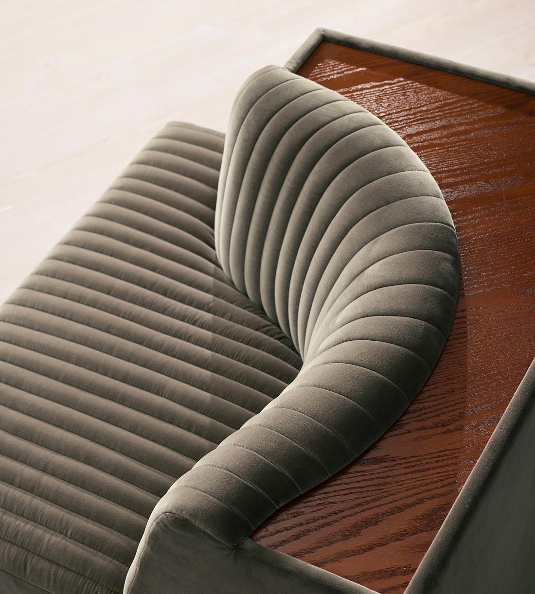 Hamish Modular Sofa - Left Arm Module - Velvet - Taupe - Image 6