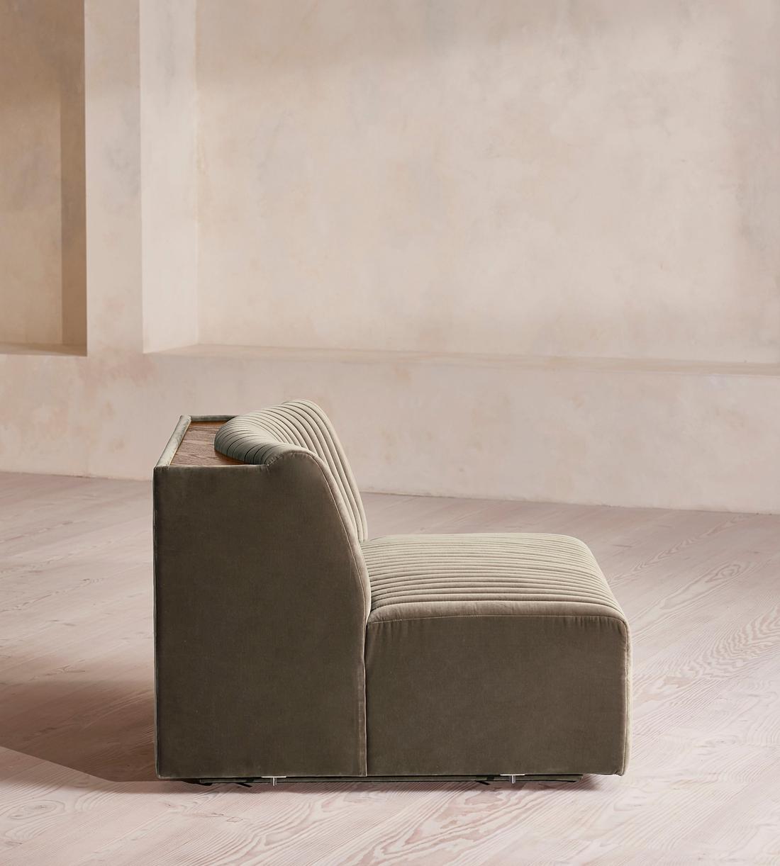 Hamish Modular Sofa - Left Arm Module - Velvet - Taupe - Image 8