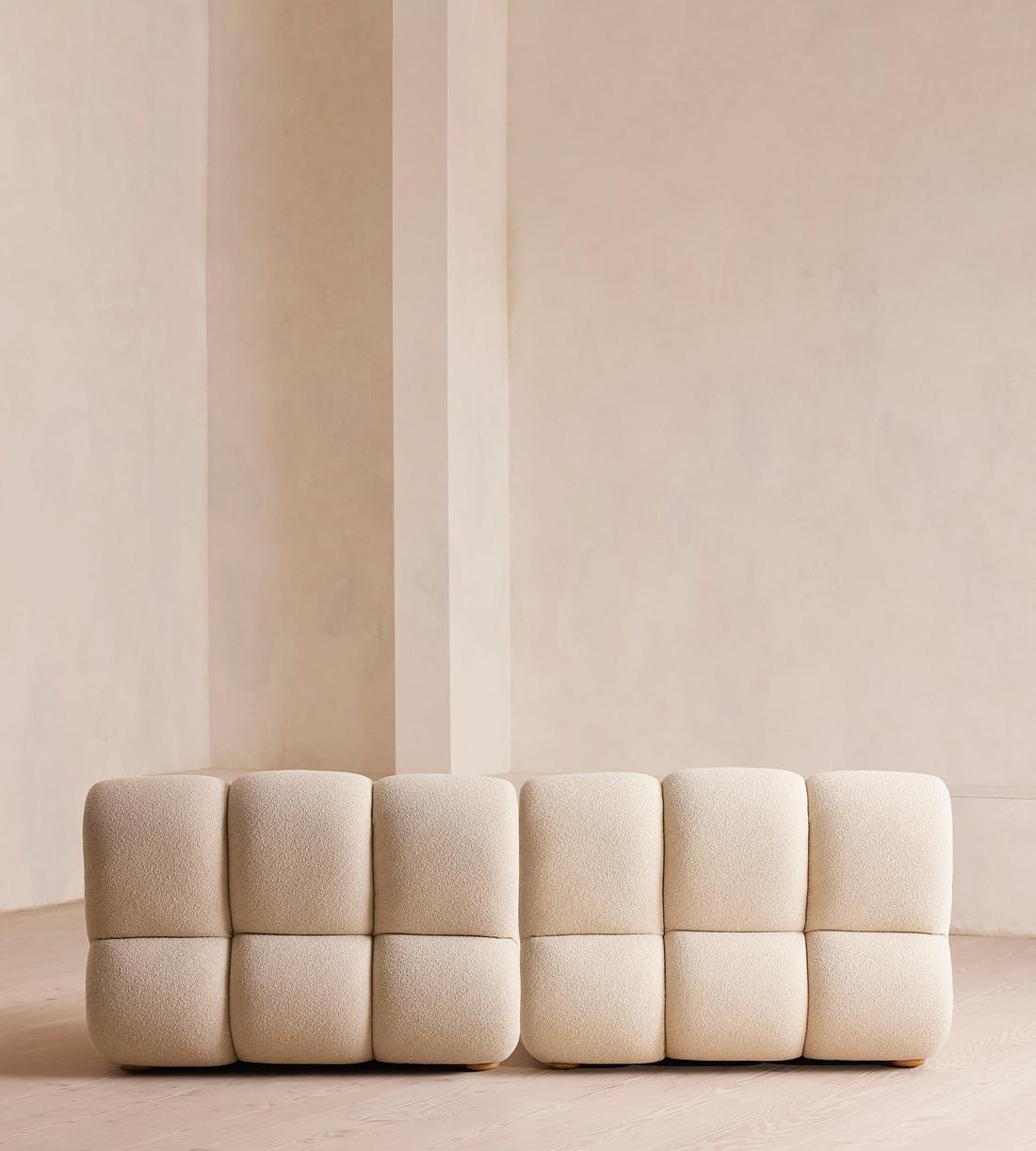 Noelle Sectional Sofa - Four Seater - Boucle - Natural - US - Images - Image 4