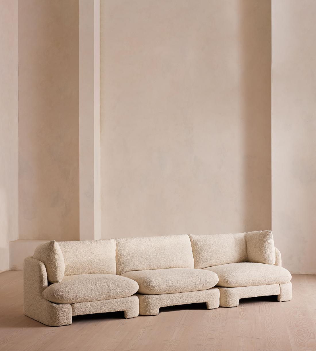 Odell Modular Sofa - Four Seater - Boucle - Natural - Listing - Image 1