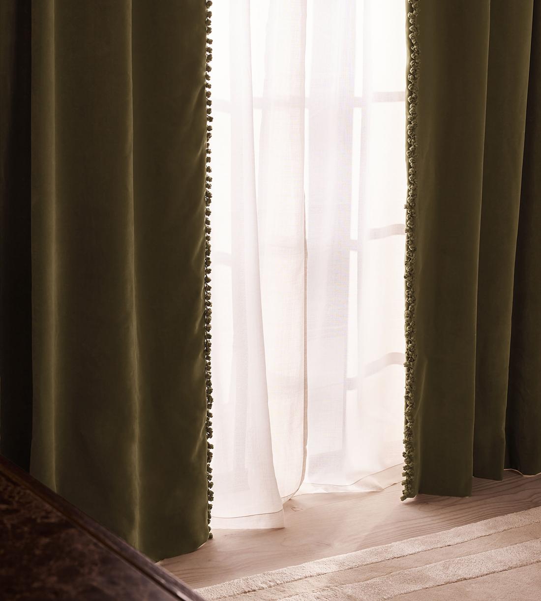Margeaux Velvet Curtains - Pair - Lichen - Images - Image 5