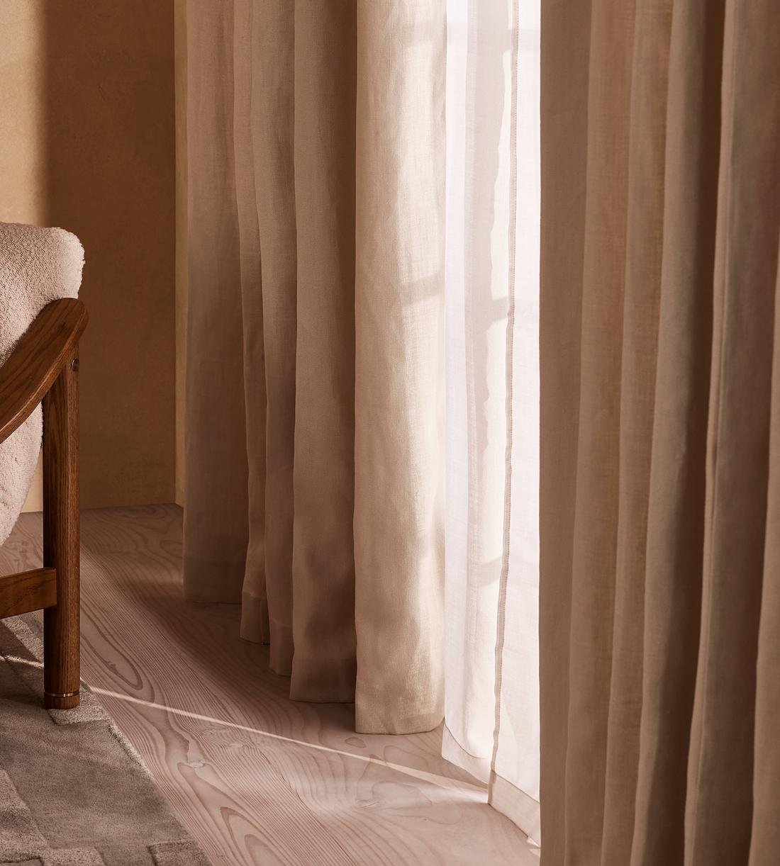 Vinnie Linen Curtains - Bisque - Width 263cm Length 228cm - Images - Image 4