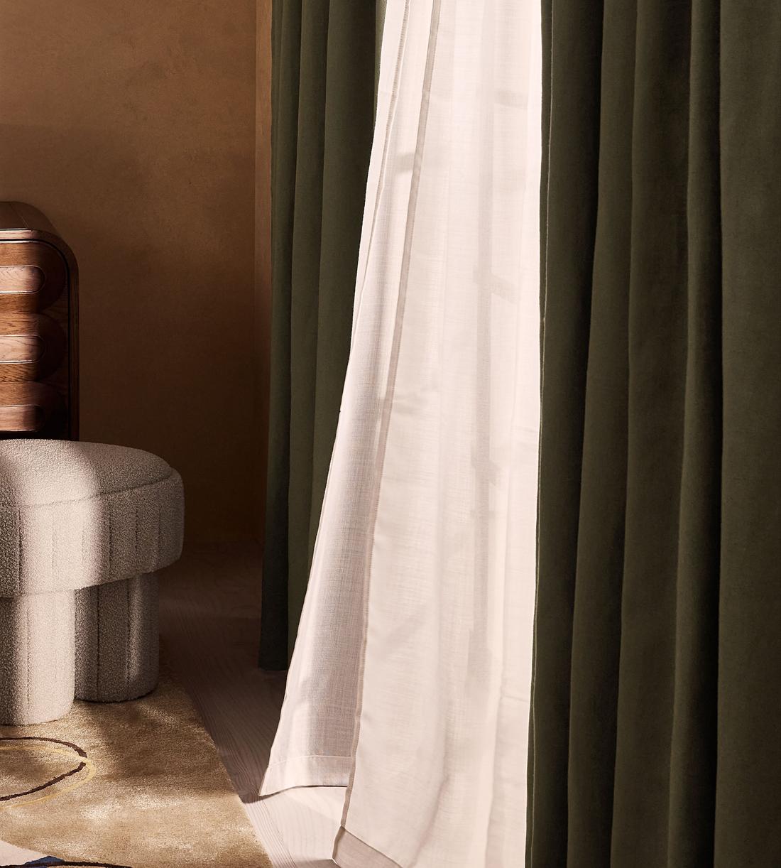 Vinnie Linen Curtains - Sage - Width 263cm Length 228cm - Images - Image 5