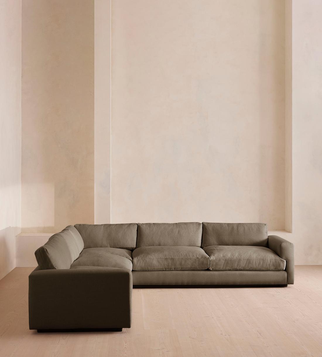 Mossley Corner Sofa - Linen - Mushroom - US - Listing - Image 1