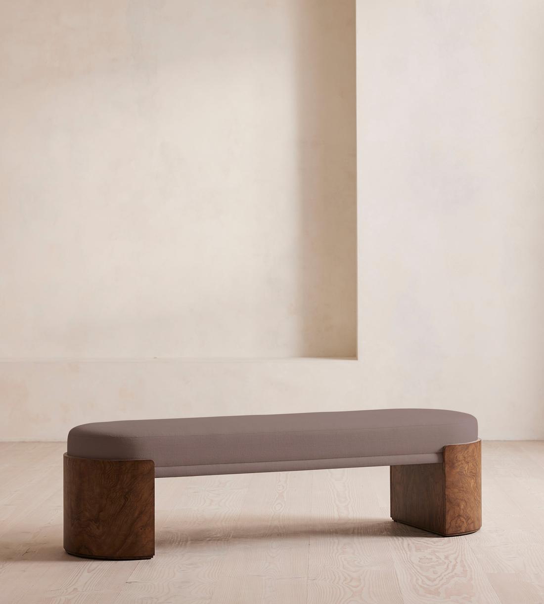 Lukas Bench - Linen - Mushroom - US - Listing - Image 1