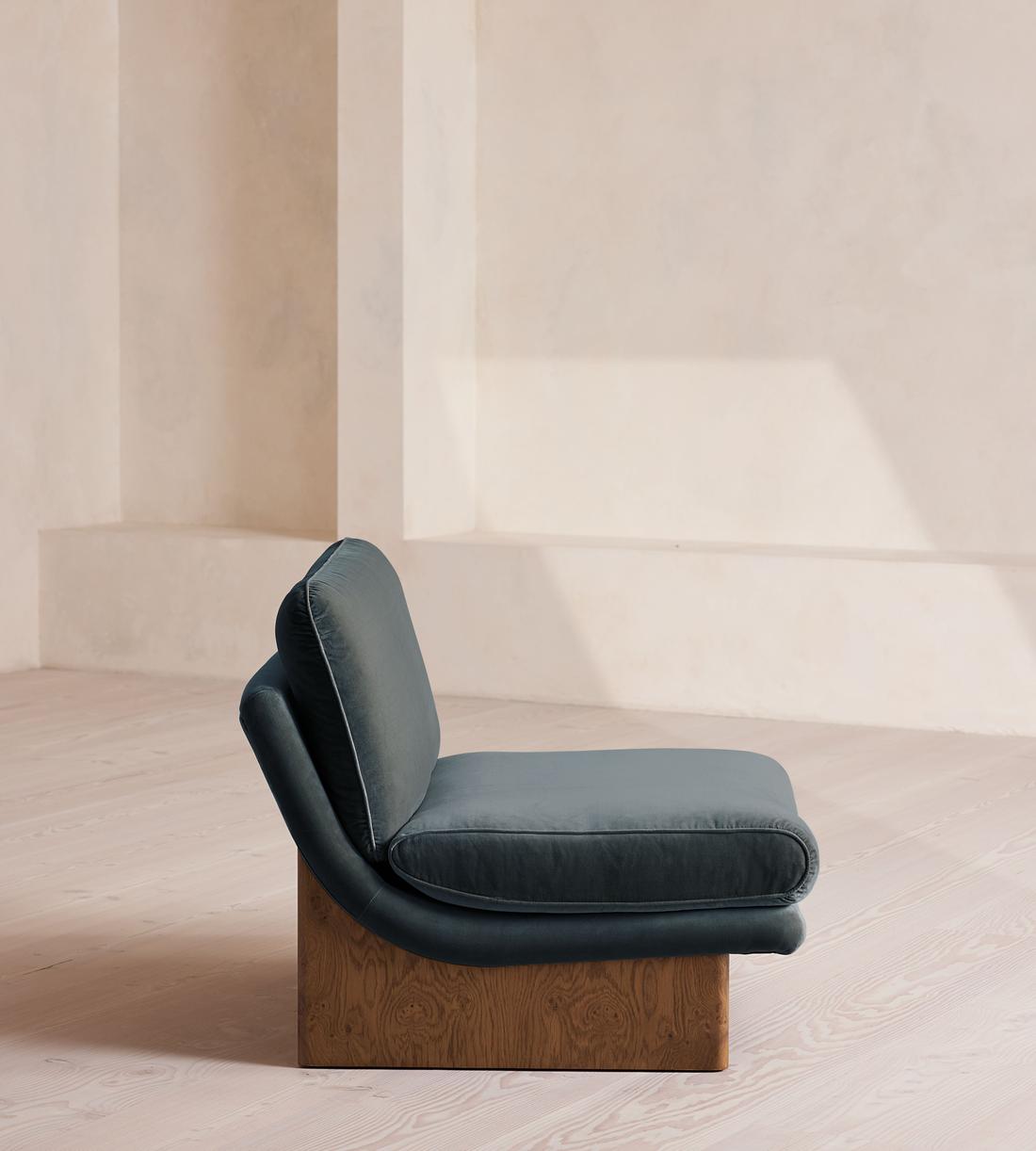 Tellis Chair - Velvet - Grey Blue - Images - Image 3