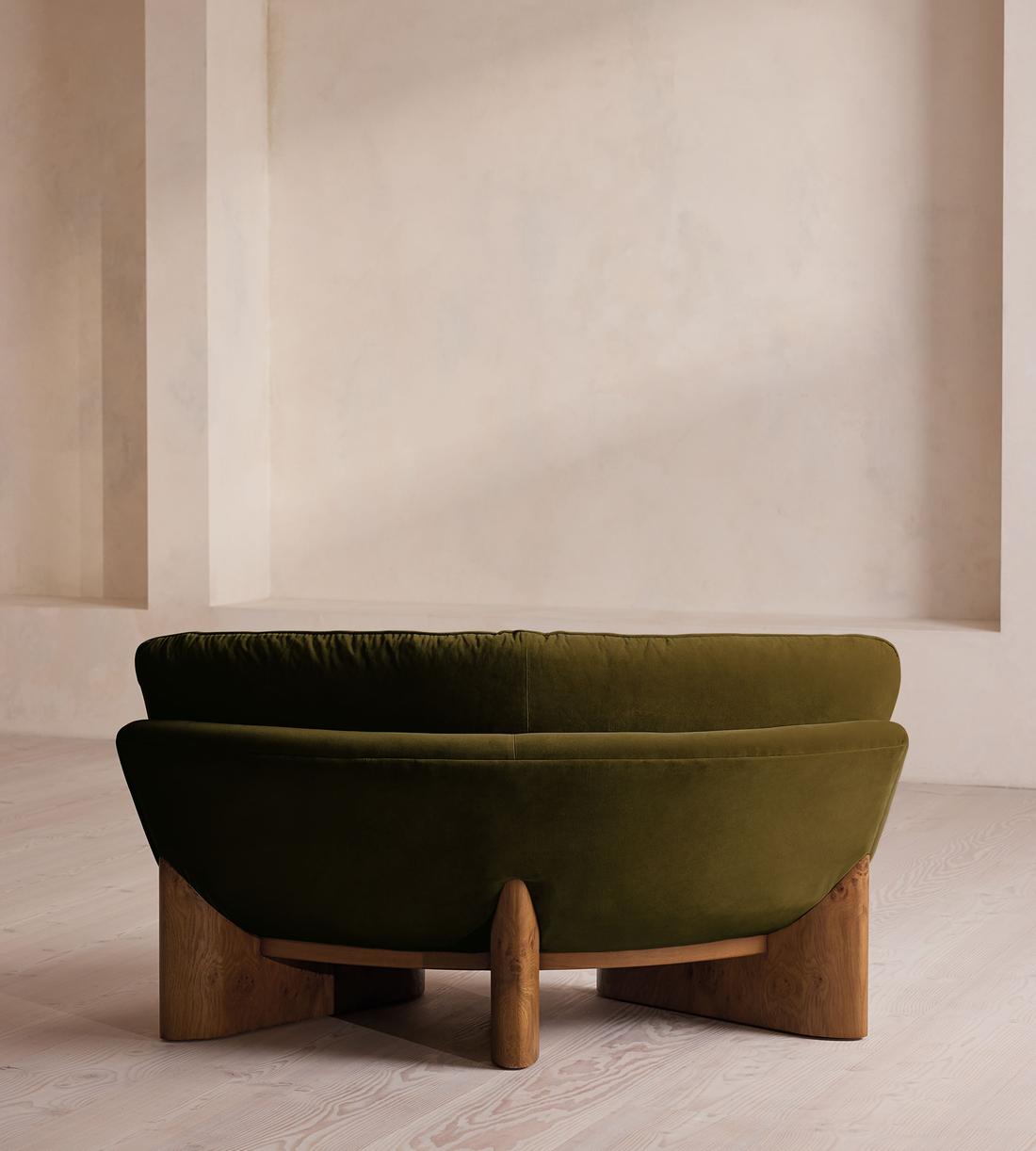 Tellis Corner Chair - Velvet - Olive - UK - Images - Image 4