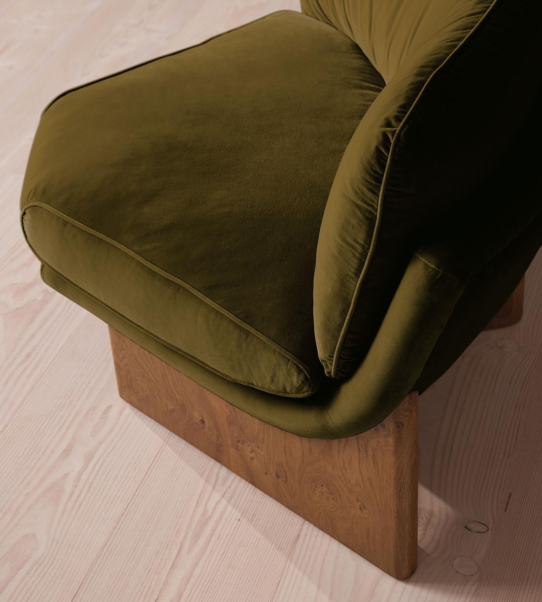 Tellis Corner Chair - Velvet - Olive - UK - Images - Image 5