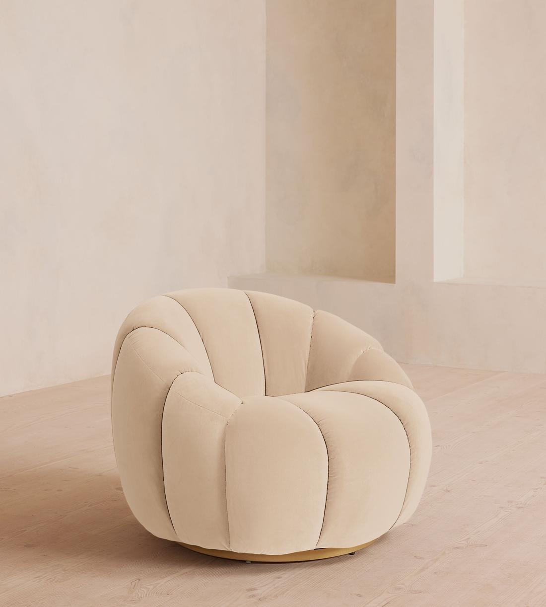 Garret Armchair - Velvet - Porcelain - Listing - Image 1