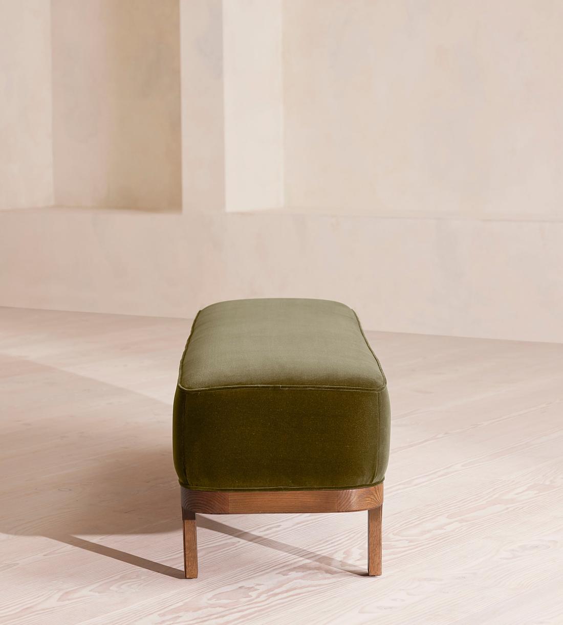 Belsa Bench - Velvet - Olive - Images - Image 3