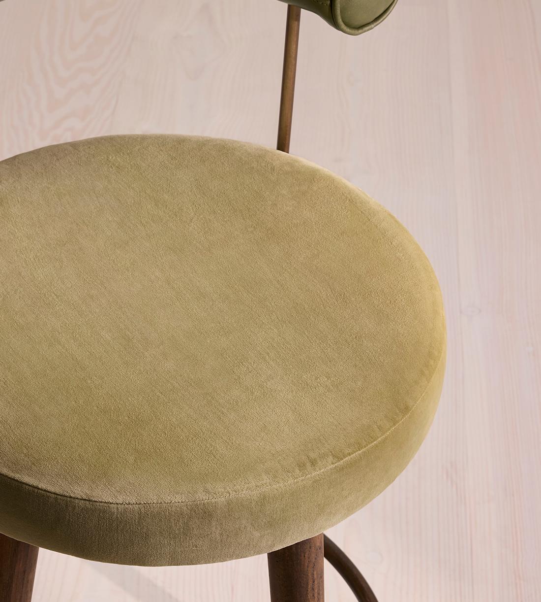 Calvert Barstool - Leather & Velvet - Images - Image 5