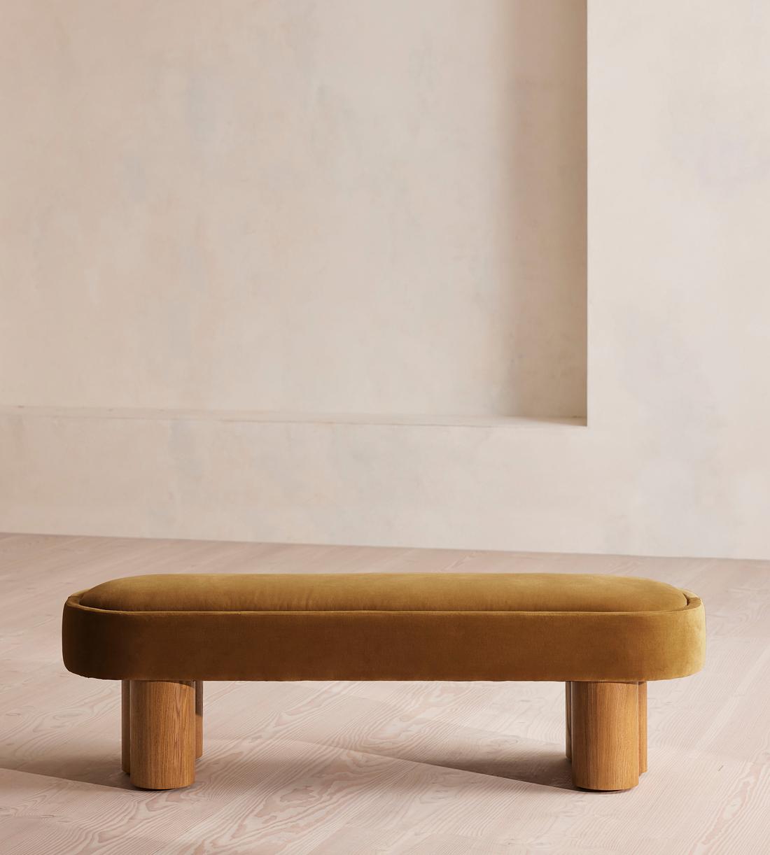 Nieve Bench - Velvet - Mustard - Listing - Image 2