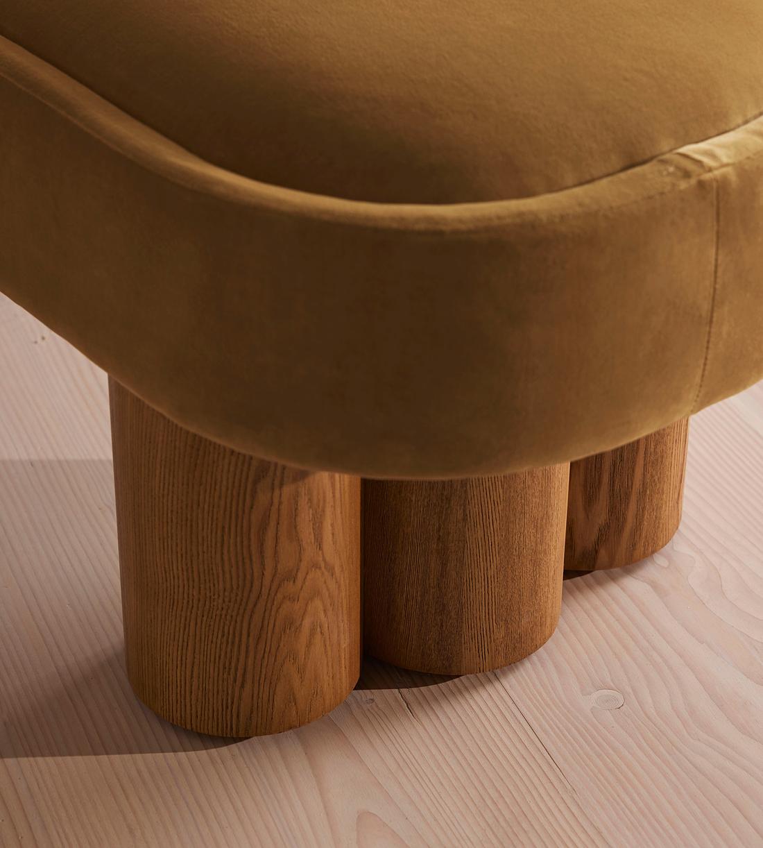 Nieve Bench - Velvet - Mustard - Images - Image 5