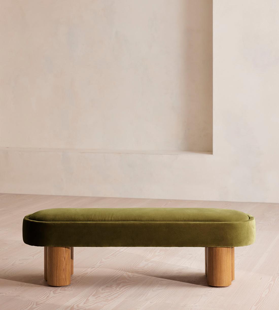 Nieve Bench - Velvet - Olive - Listing - Image 2
