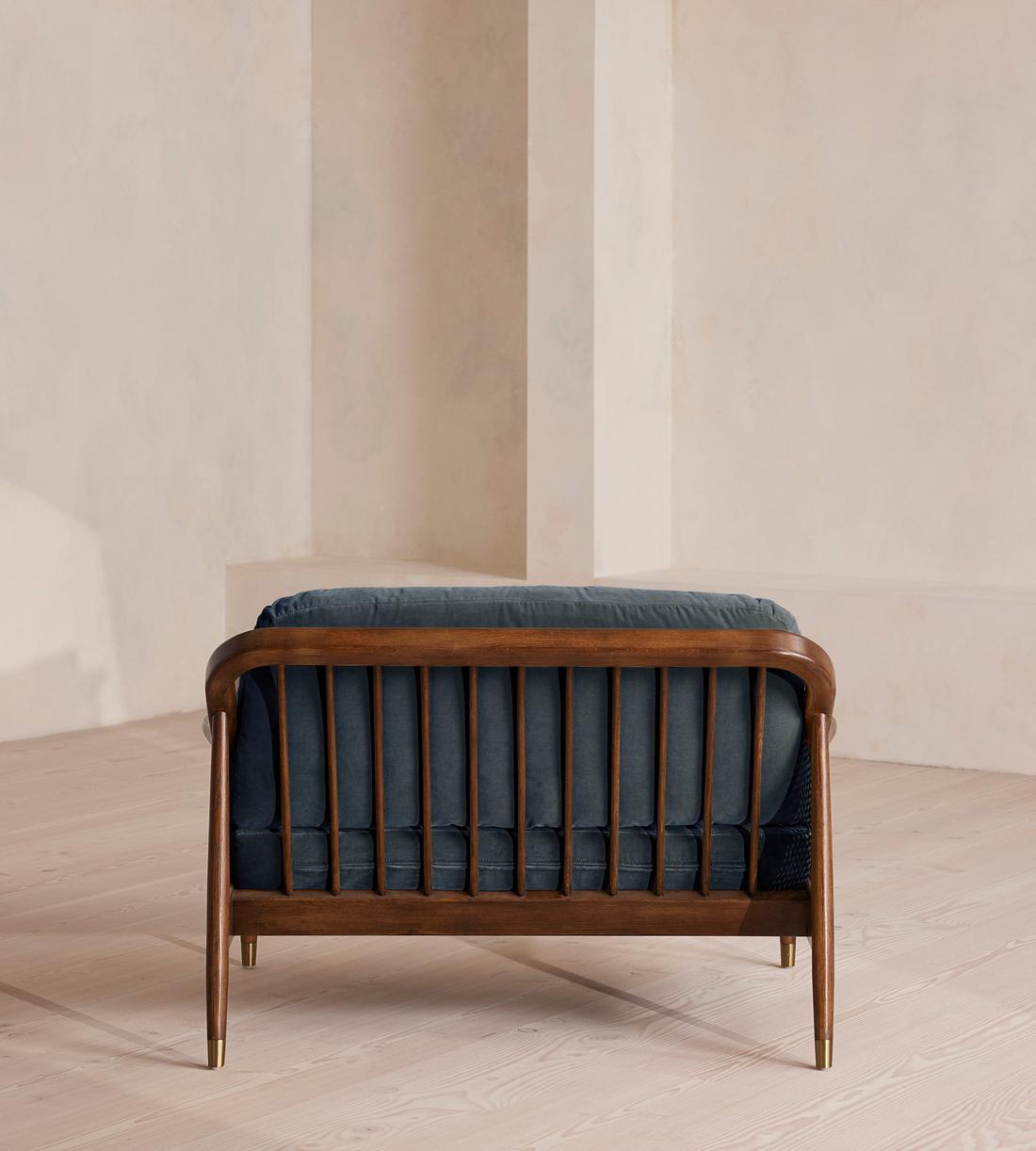 Atlanta Loveseat - Velvet - Grey Blue - Images - Image 4