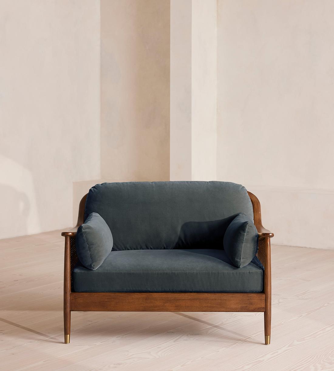Atlanta Loveseat - Velvet - Grey Blue - Listing - Image 2