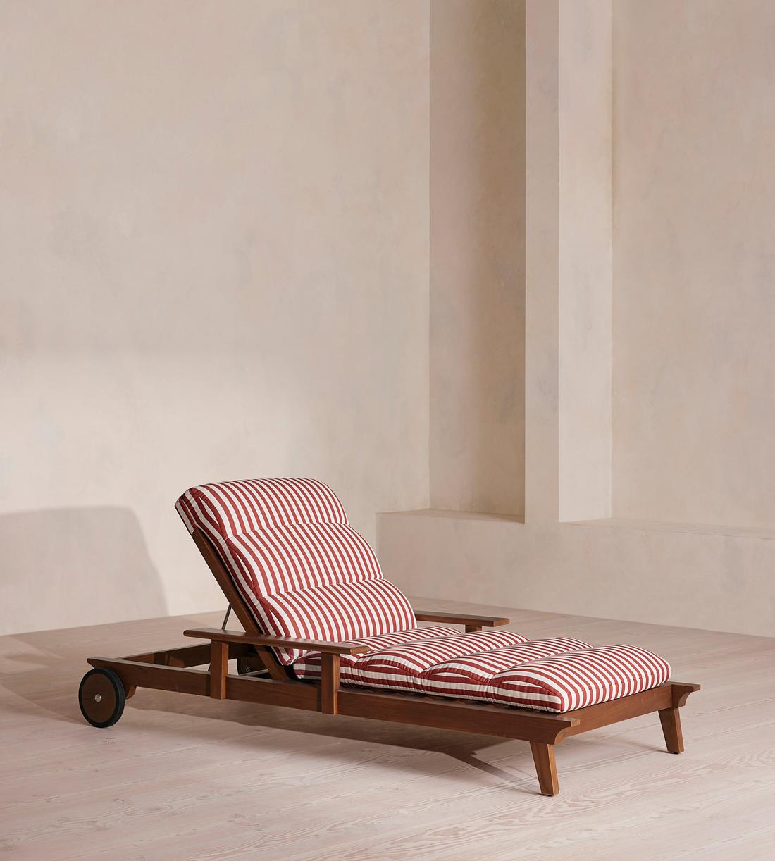 Ardingly Outdoor Sunlounger - Shoreditch House Stripe - Listing - Image 1