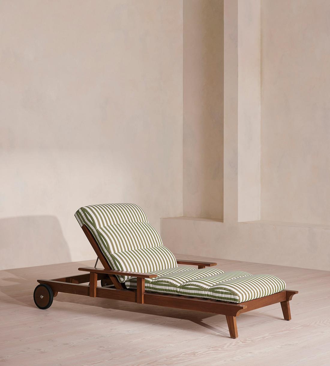 Ardingly Outdoor Chaise Lounger - Babington House Stripe - Listing - Image 3