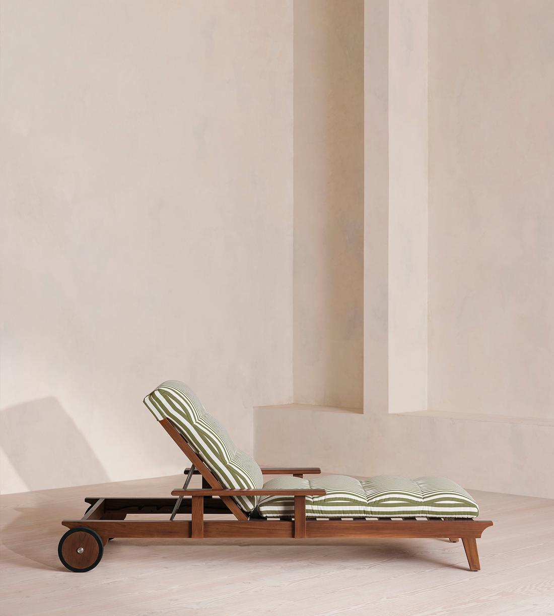 Ardingly Outdoor Chaise Lounger - Babington House Stripe - Images - Image 5
