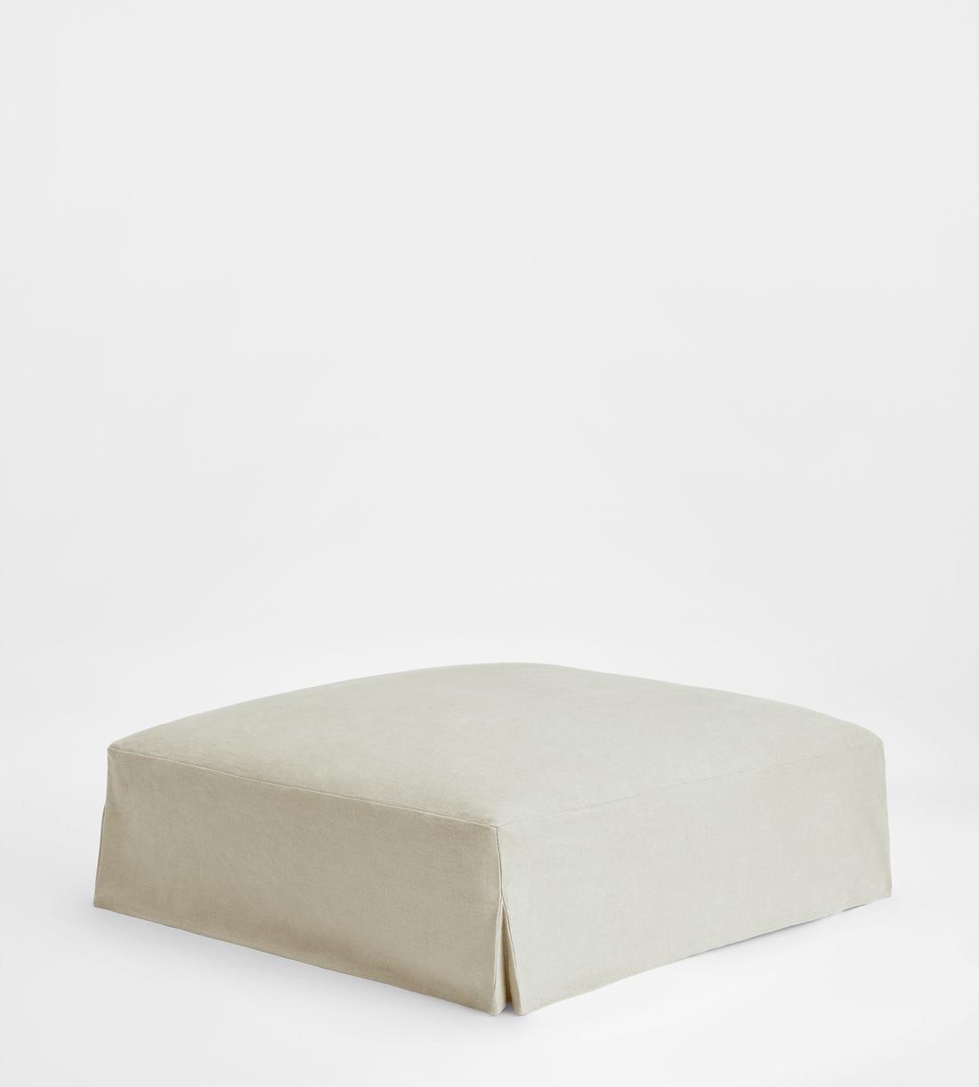 Roma Square Ottoman - Linen Natural - Listing - Image 2