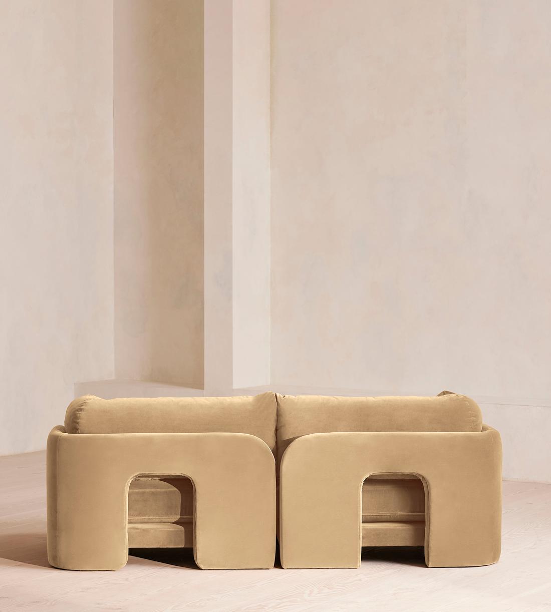 Odell Modular Sofa - Three Seater - Velvet - Camel - Images - Image 4