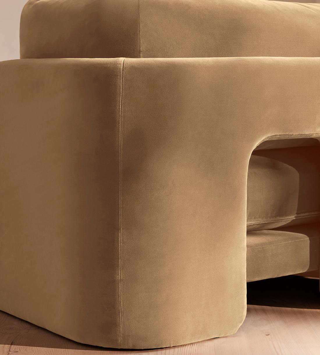 Odell Modular Sofa - Four Seater - Velvet - Camel - Images - Image 7