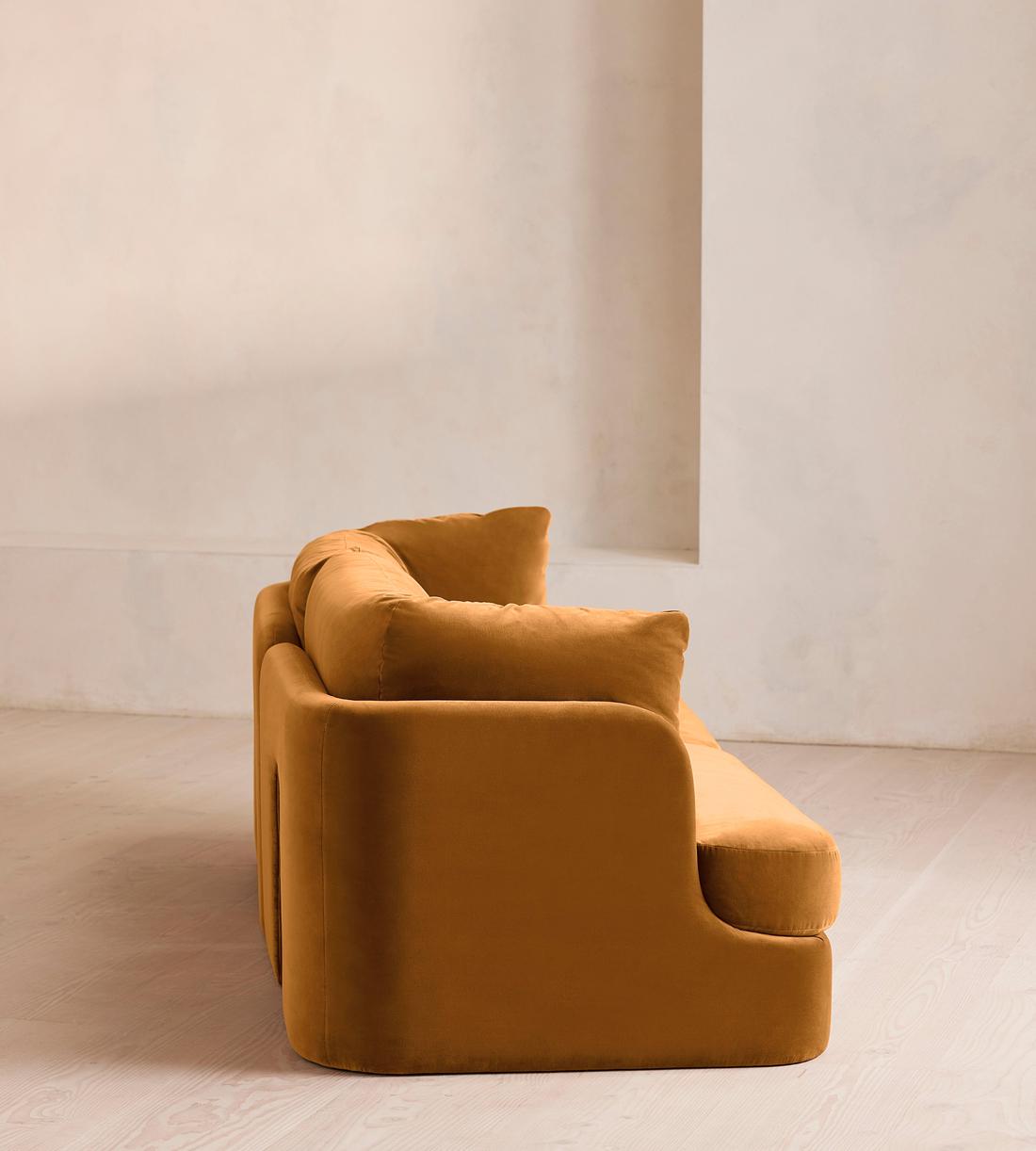 Odell Modular Sofa - Three Seater - Velvet - Mustard - Images - Image 4