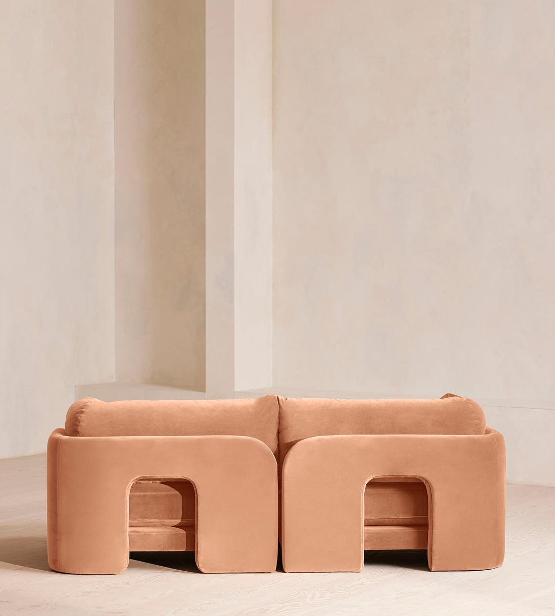 Odell Modular Sofa - Three Seater - Velvet - Antique Rose - Images - Image 4