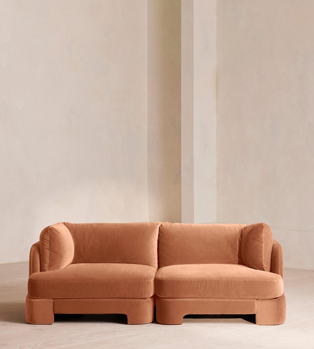 Odell Modular Sofa - Three Seater - Velvet - Antique Rose - Listing - Image 2