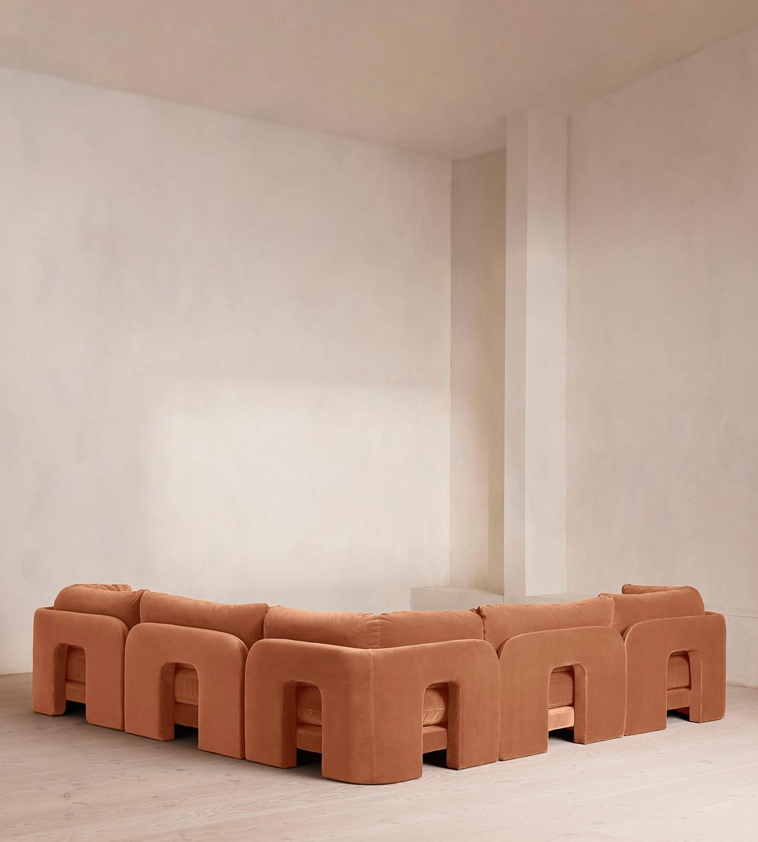 Odell Modular Sofa - Corner Sofa - Velvet - Antique Rose - Images - Image 4