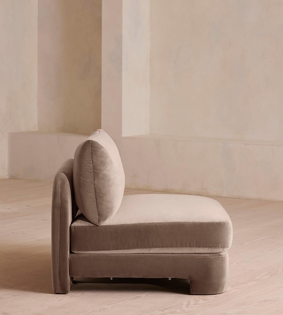 Odell Armless Module - Velvet - Taupe - Image 3