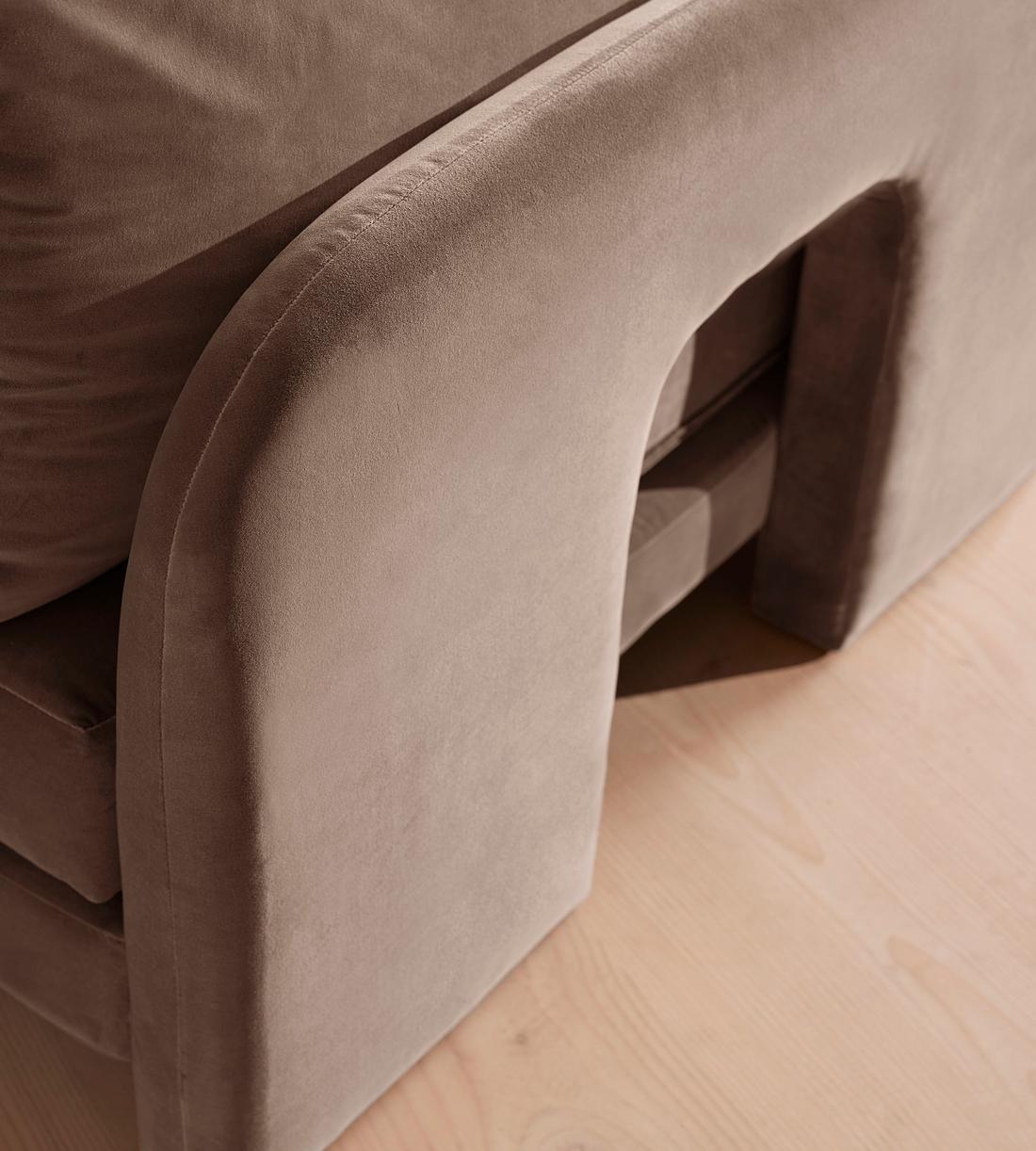 Odell Right Arm Module - Velvet - Taupe - Image 6