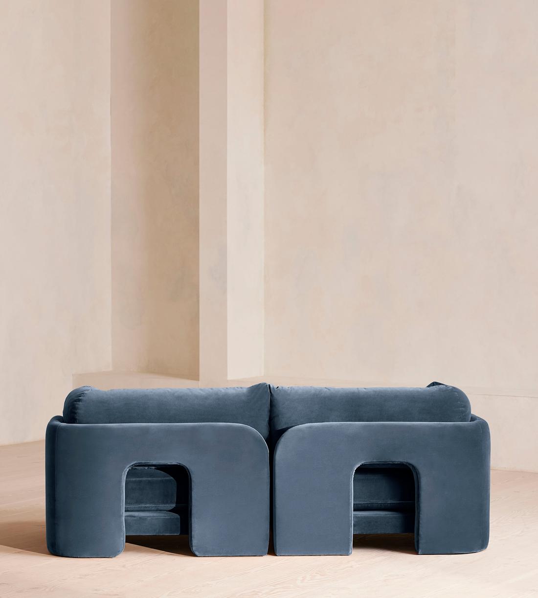 Odell Modular Sofa - Three Seater - Velvet - Royal Blue - Images - Image 4