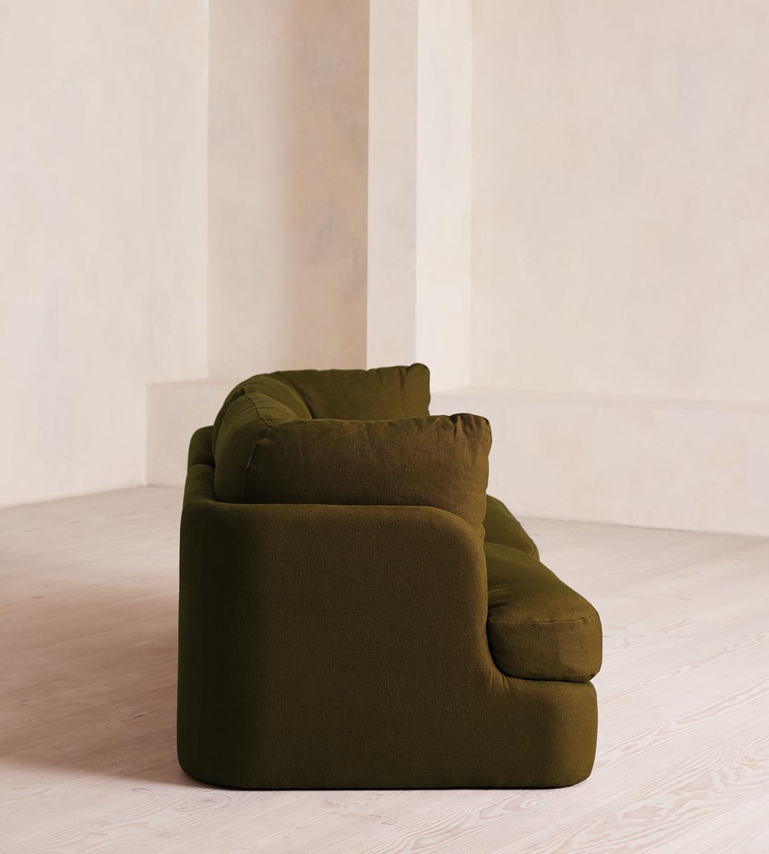 Odell Sectional Sofa - Three Seater - Linen - Olive - US - Images - Image 3