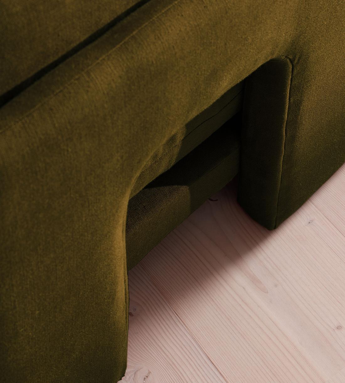 Odell Sectional Sofa - Three Seater - Linen - Olive - US - Images - Image 5