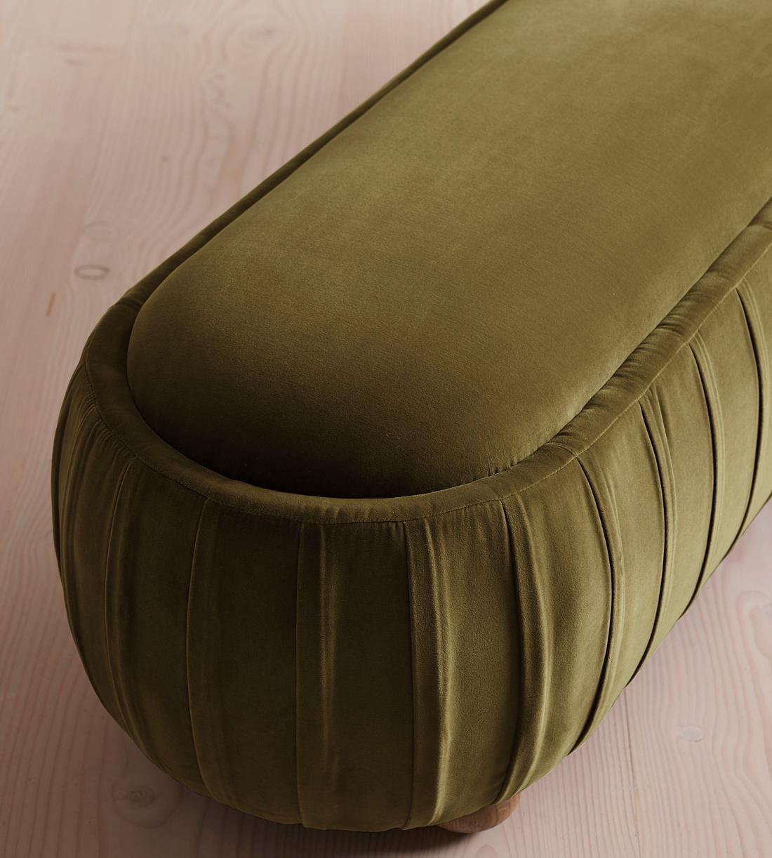 Vivienne Bench - Velvet - Olive - Images - Image 4