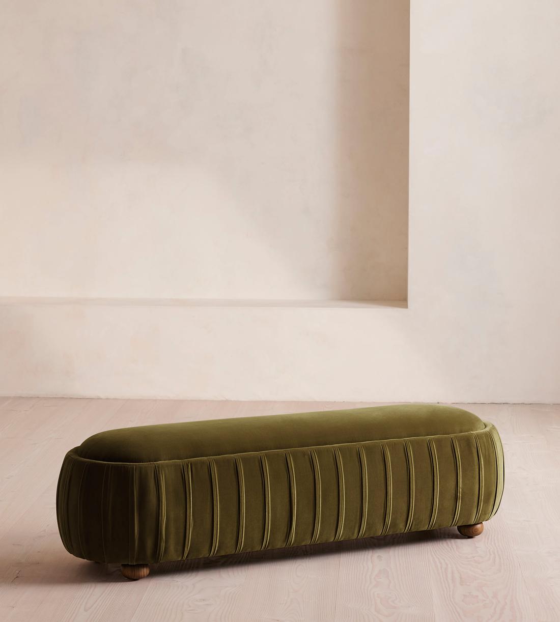 Vivienne Bench - Velvet - Olive - US - Listing - Image 1