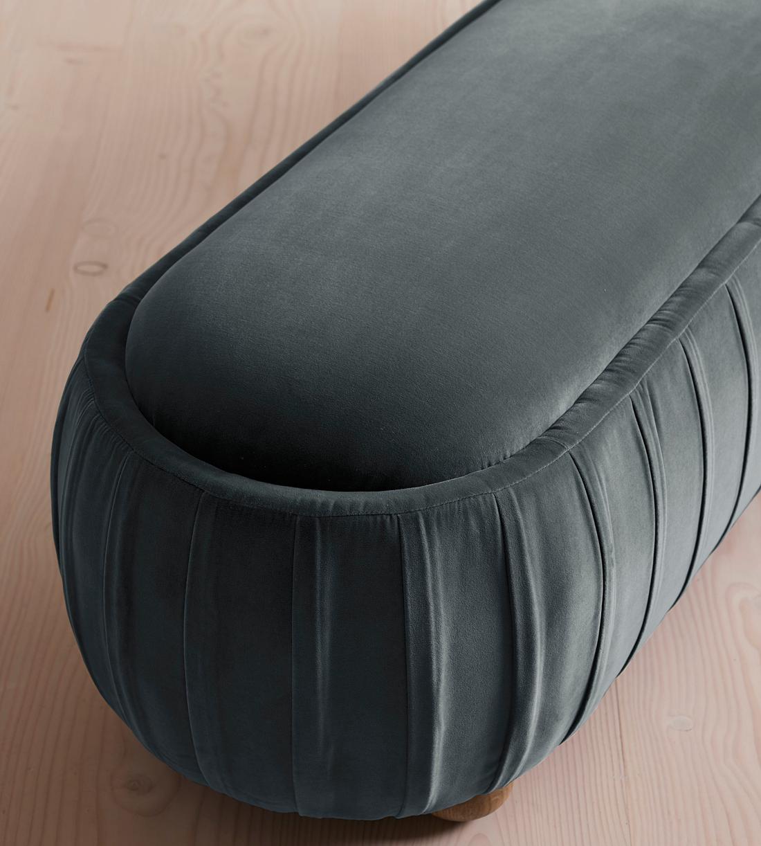 Vivienne Bench - Velvet - Grey Blue - US - Images - Image 4