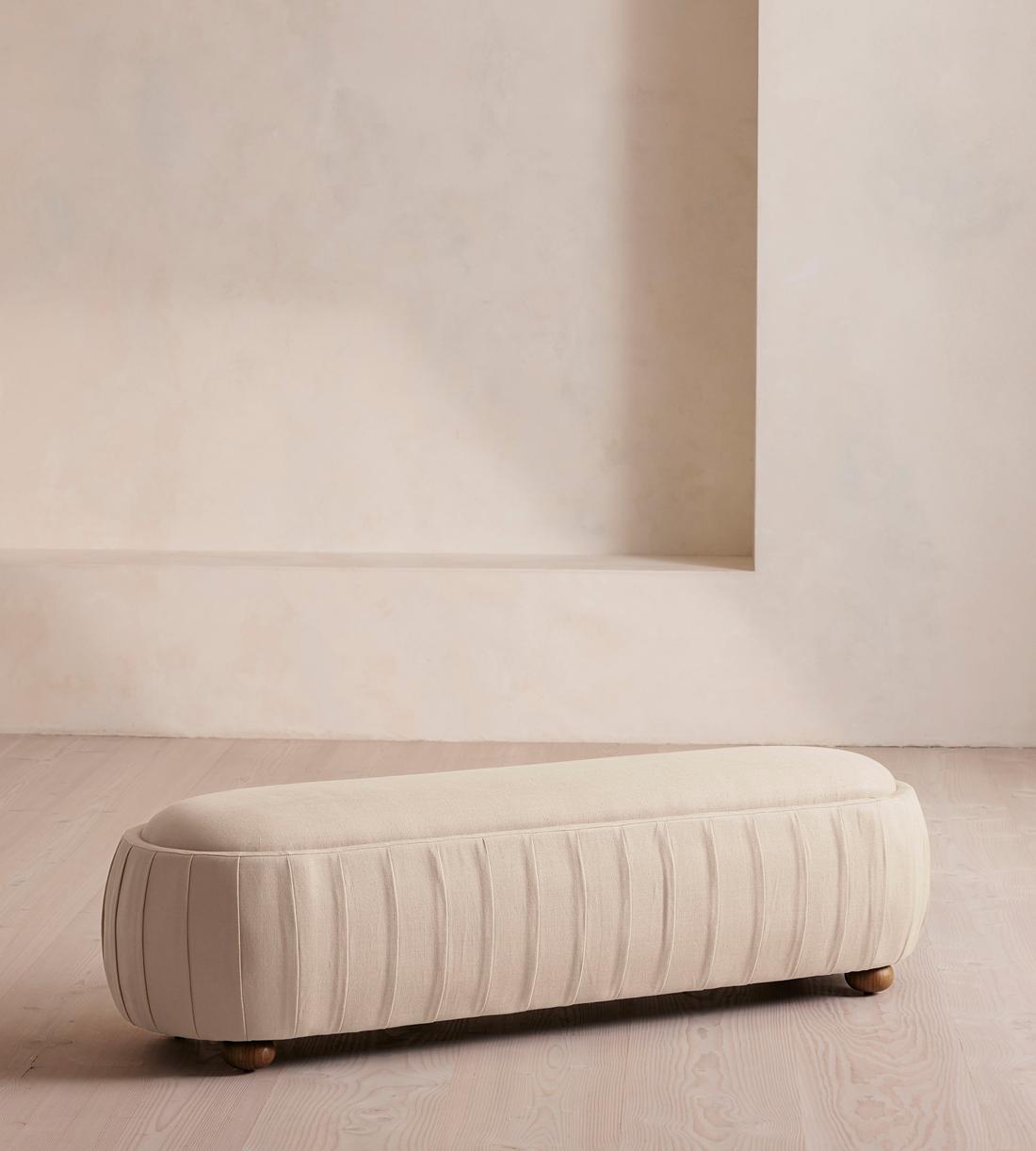 Vivienne Bench - Linen - Bisque - Listing - Image 1