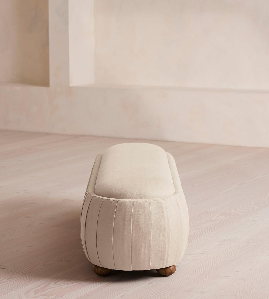 Vivienne Bench - Linen - Bisque - Images - Image 3
