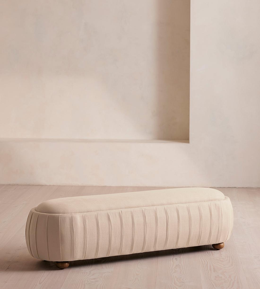 Vivienne Bench - Linen - Bisque - US - Listing - Image 1
