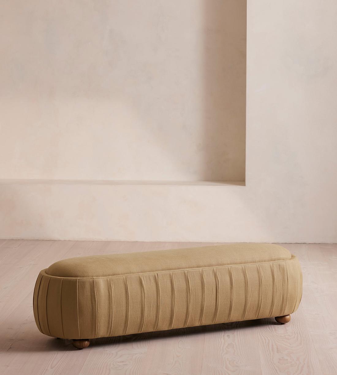 Vivienne Bench - Linen - Wheat - US - Listing - Image 1