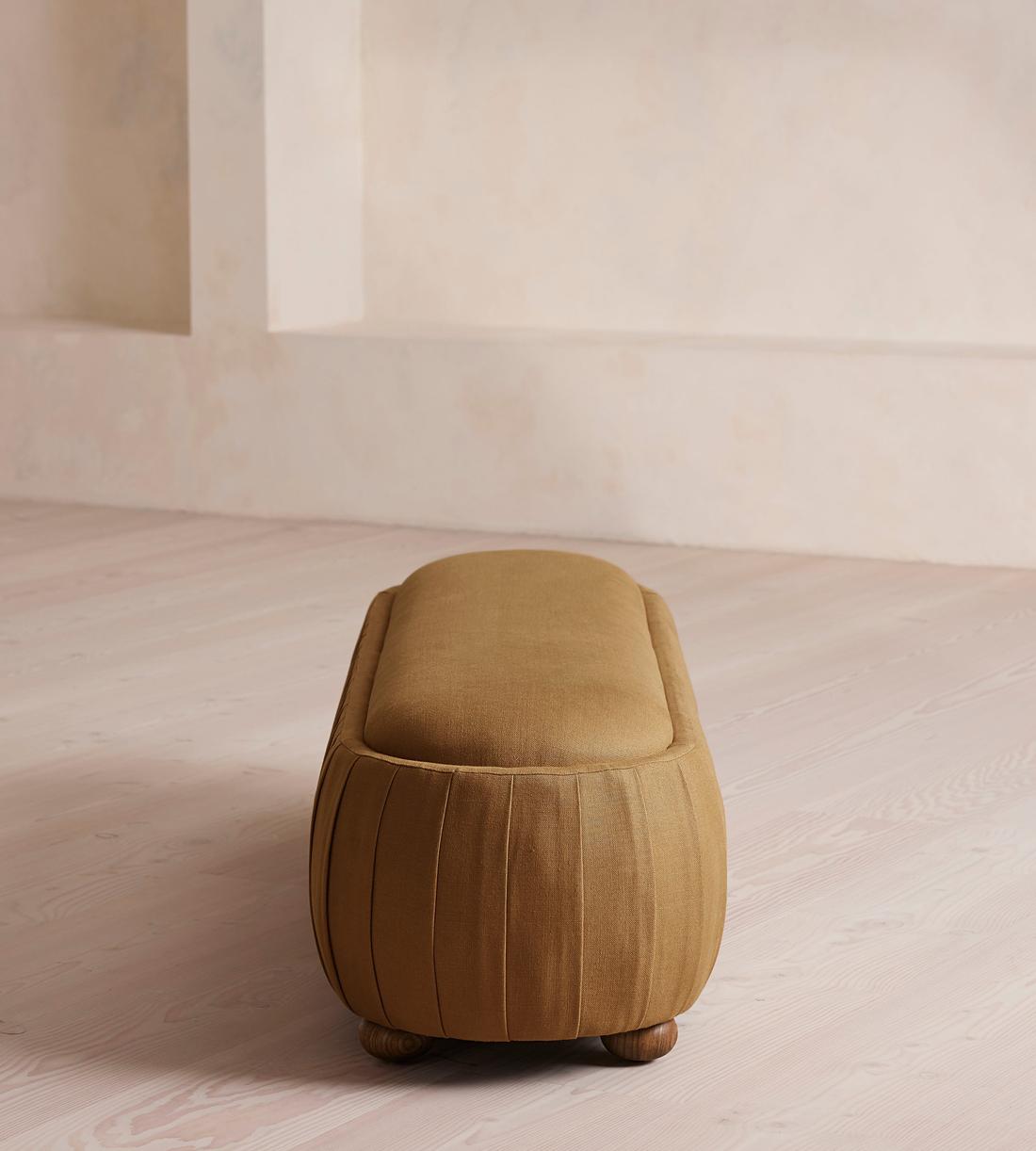 Vivienne Bench - Linen - Ochre - Images - Image 3
