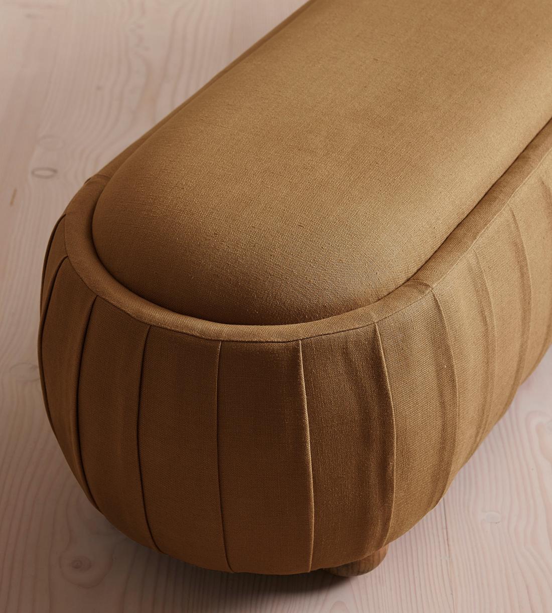 Vivienne Bench - Linen - Ochre - US - Images - Image 4