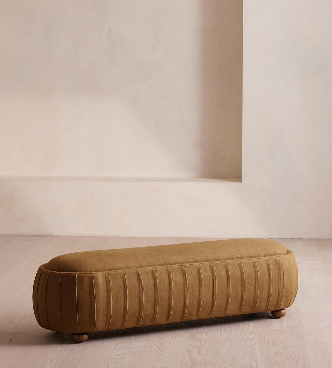 Vivienne Bench - Linen - Ochre - US - Listing - Image 1