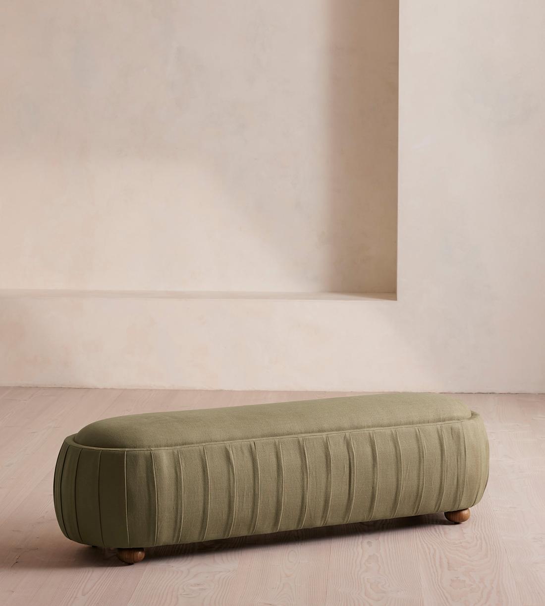 Vivienne Bench - Linen - Sage - US - Listing - Image 1