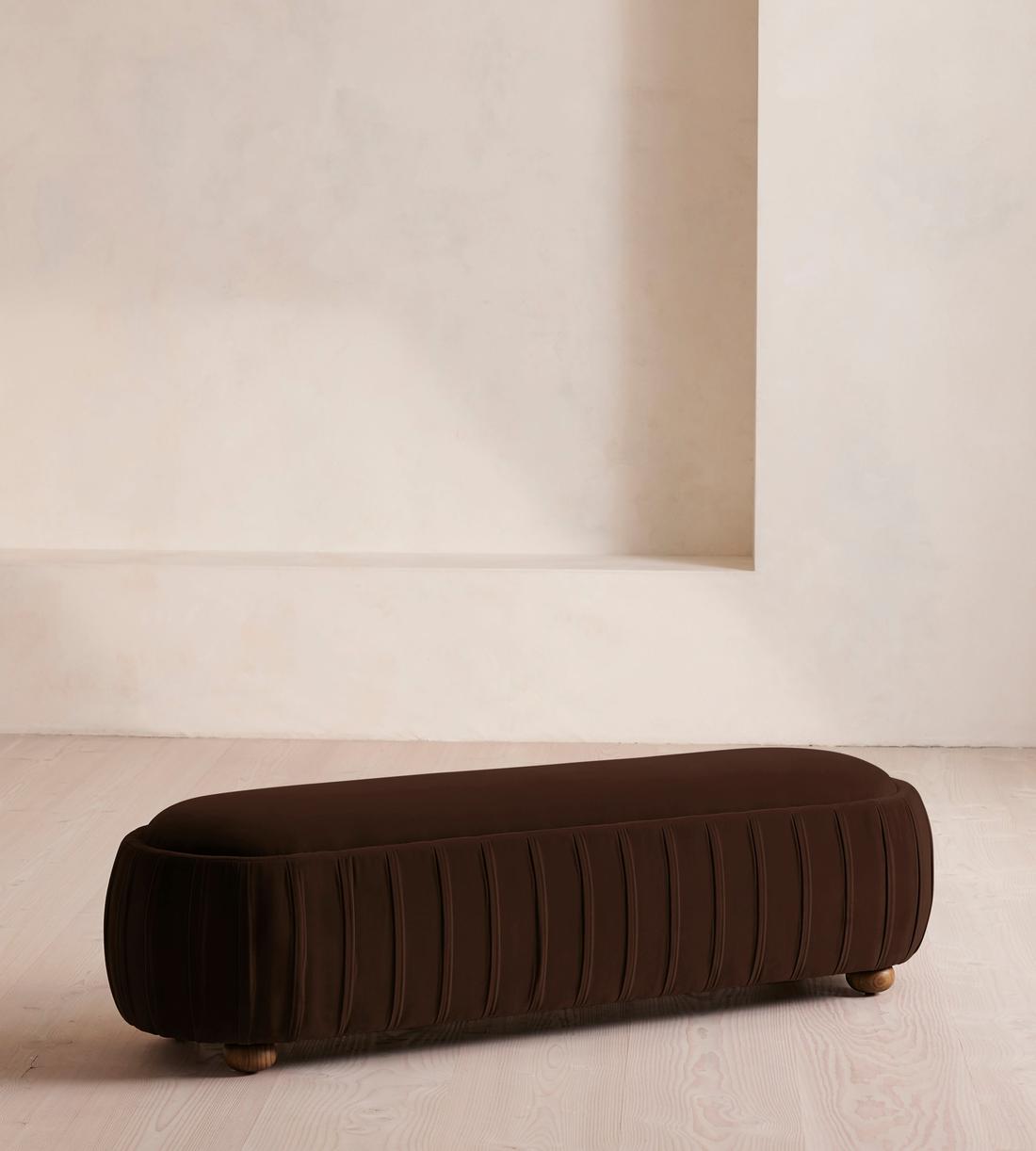 Vivienne Bench - Velvet - Chocolate - US - Listing - Image 1
