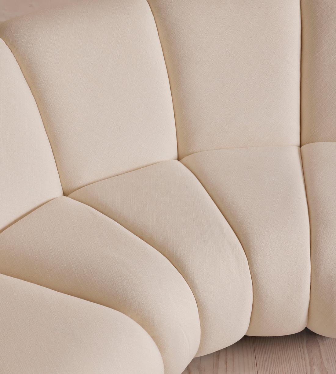 Noelle Outdoor Modular Curved Sofa - Six Seater - Linen - Off White - US - Images - Image 7